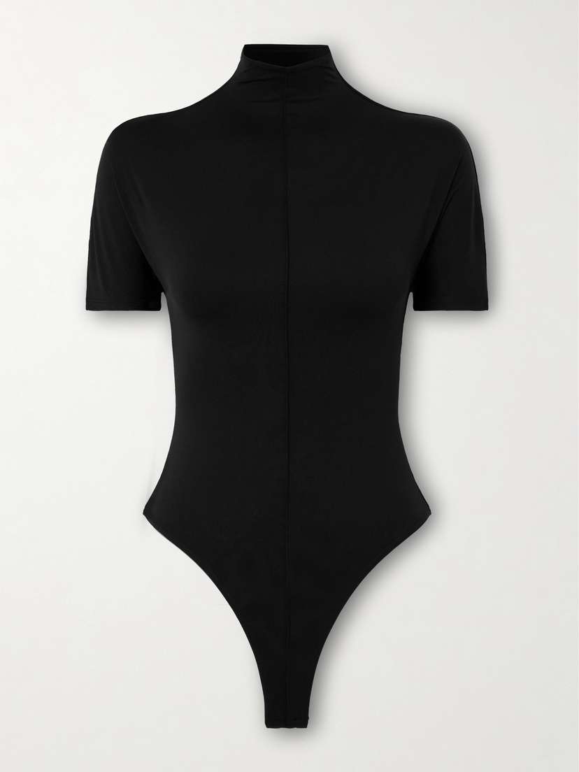 Wardrobe.NYC + Rhw Paneled Stretch-jersey Turtleneck Bodysuit