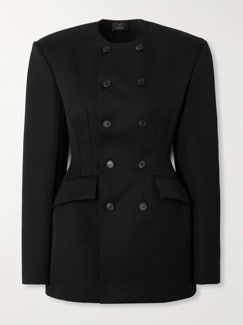 Wardrobe.NYC + Rhw Double-breasted Twill Mini Dress