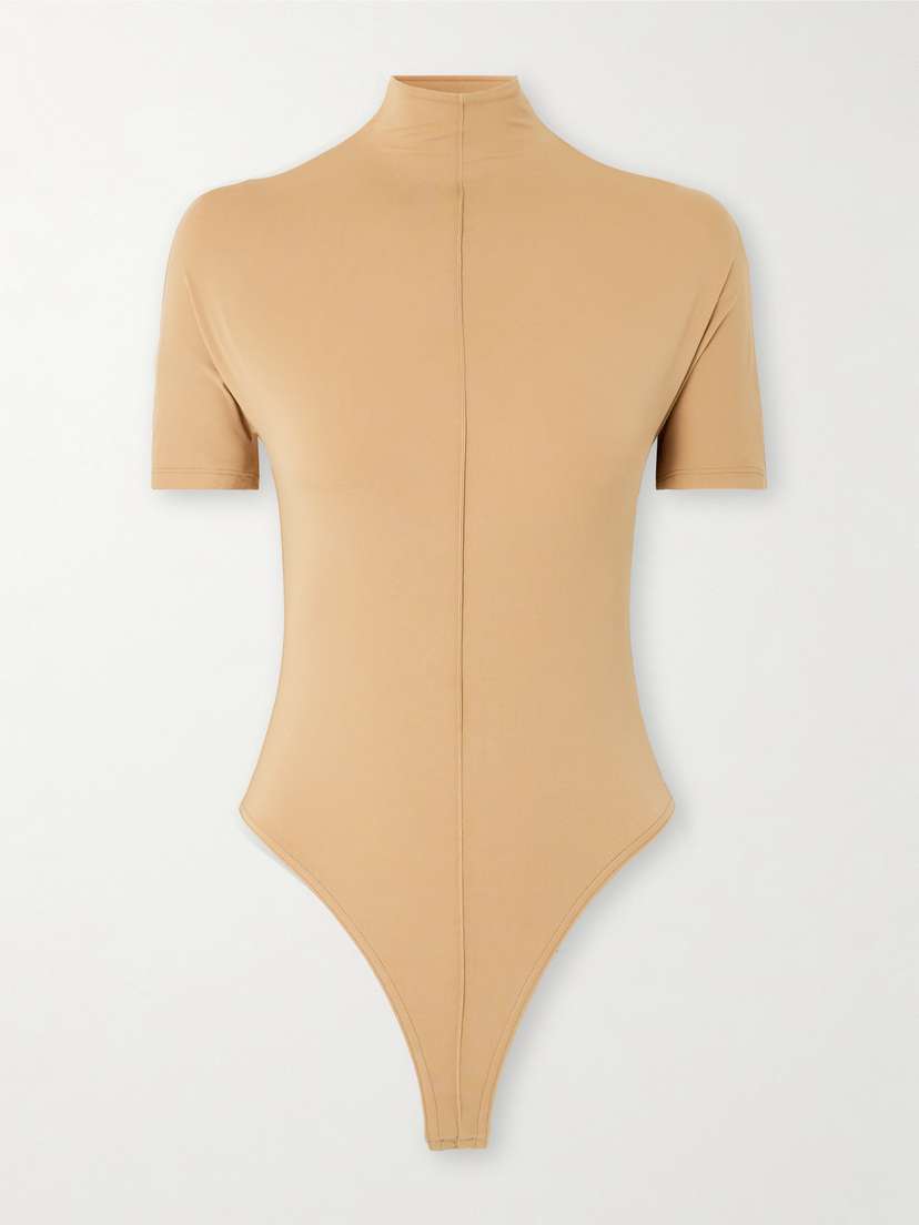 Wardrobe.NYC + Rhw Paneled Stretch-jersey Turtleneck Bodysuit