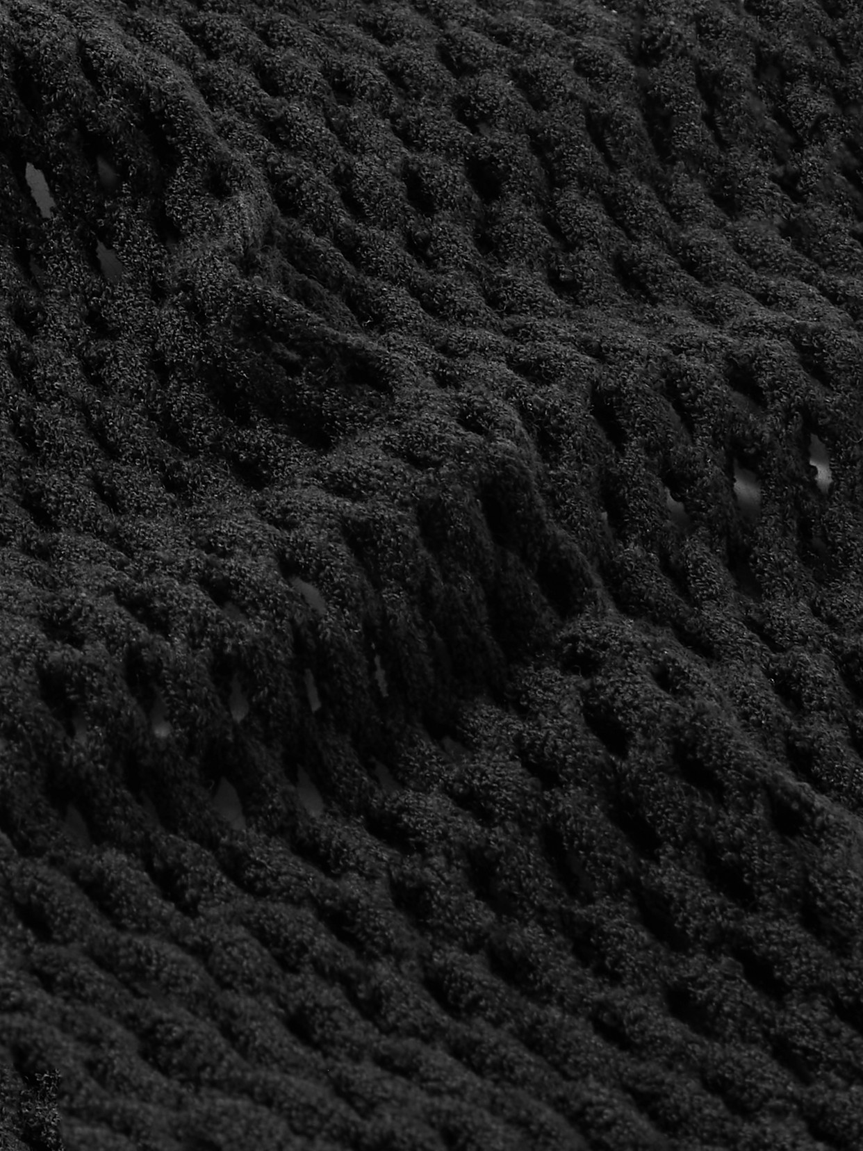 Wardrobe.nyc + Rhw Wool-blend Fishnet Tights In Black