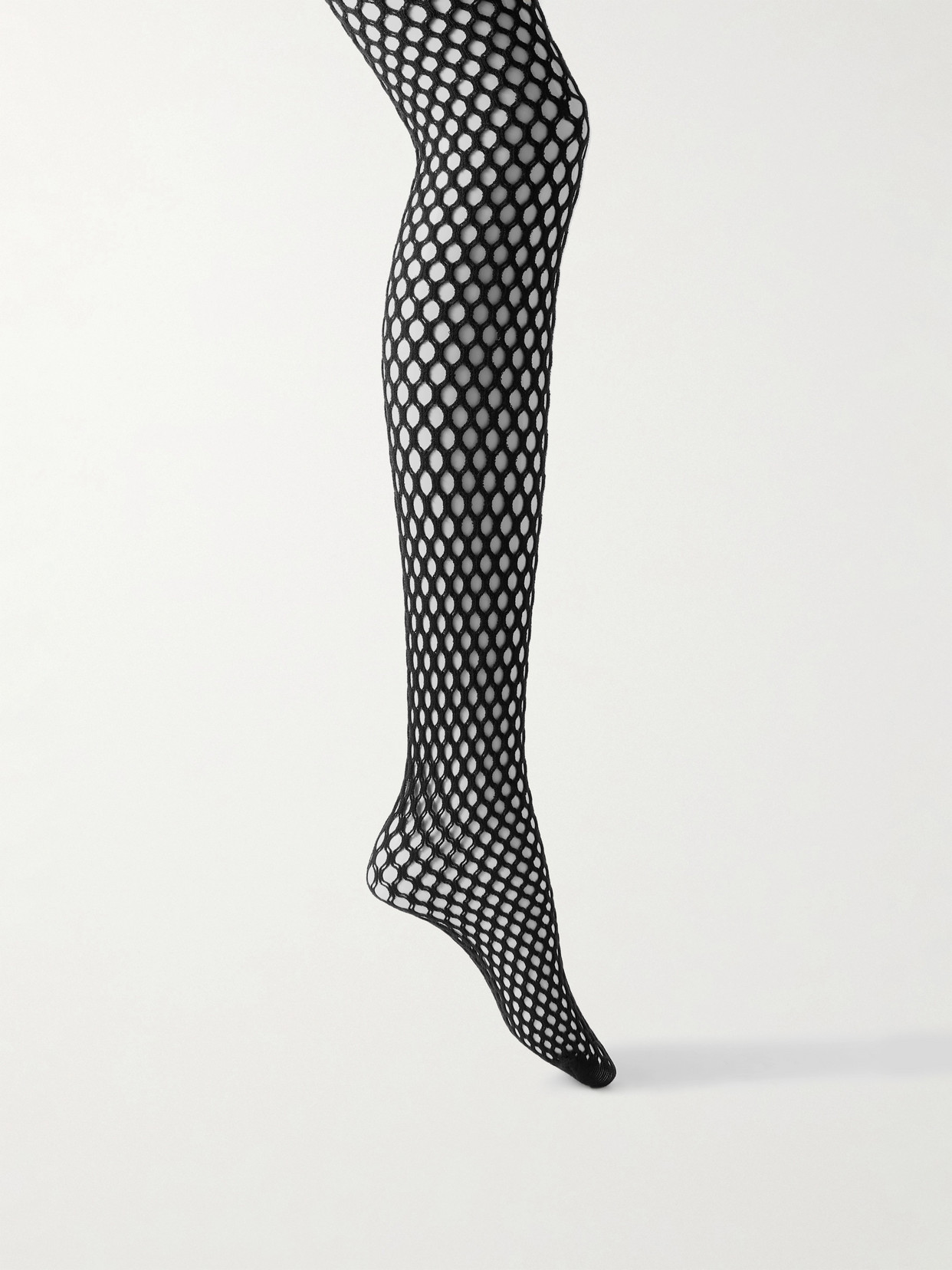Wardrobe.nyc + Rhw Wool-blend Fishnet Tights In Black