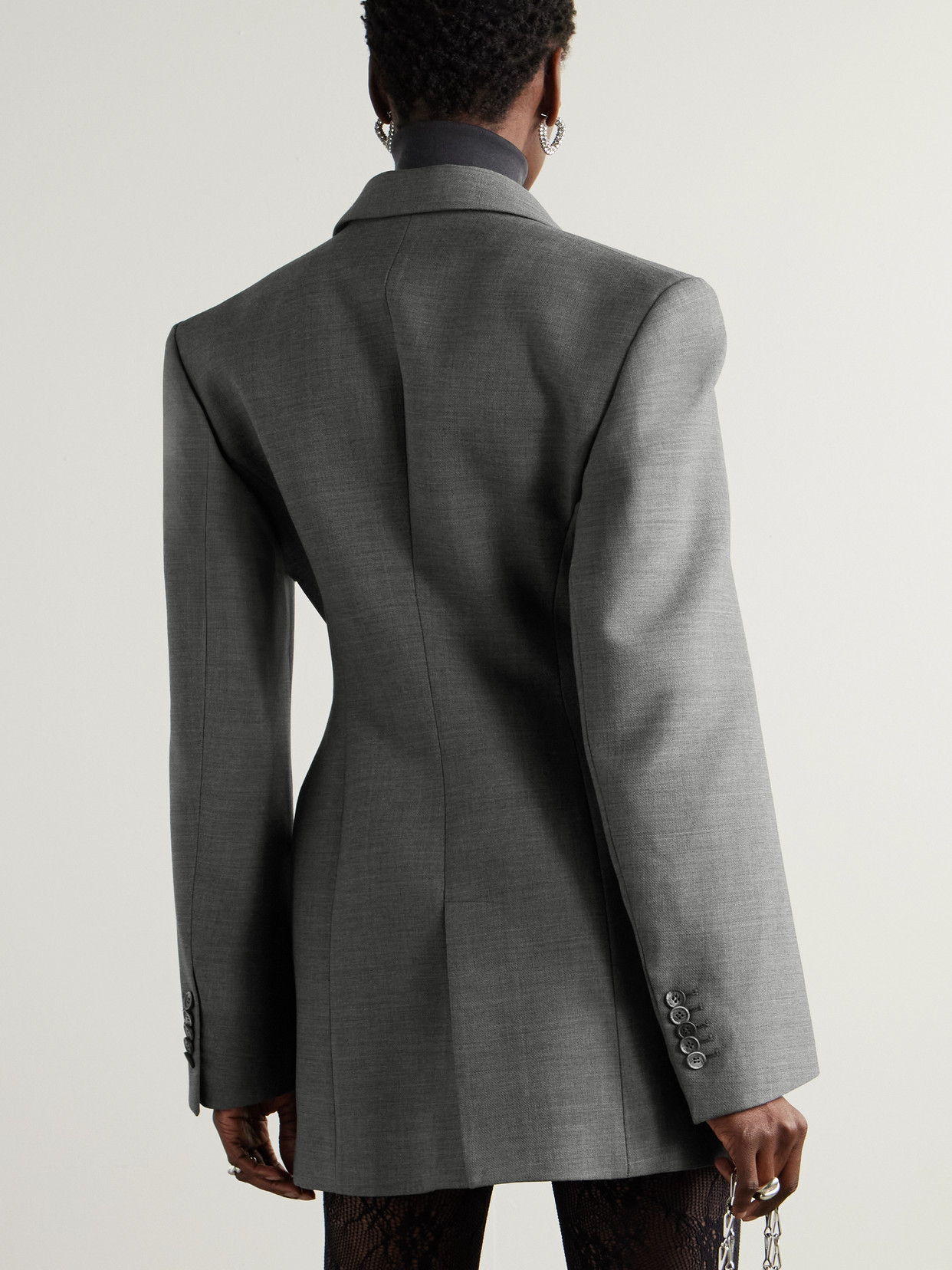 Wardrobe.nyc Longline Blazer In Gray