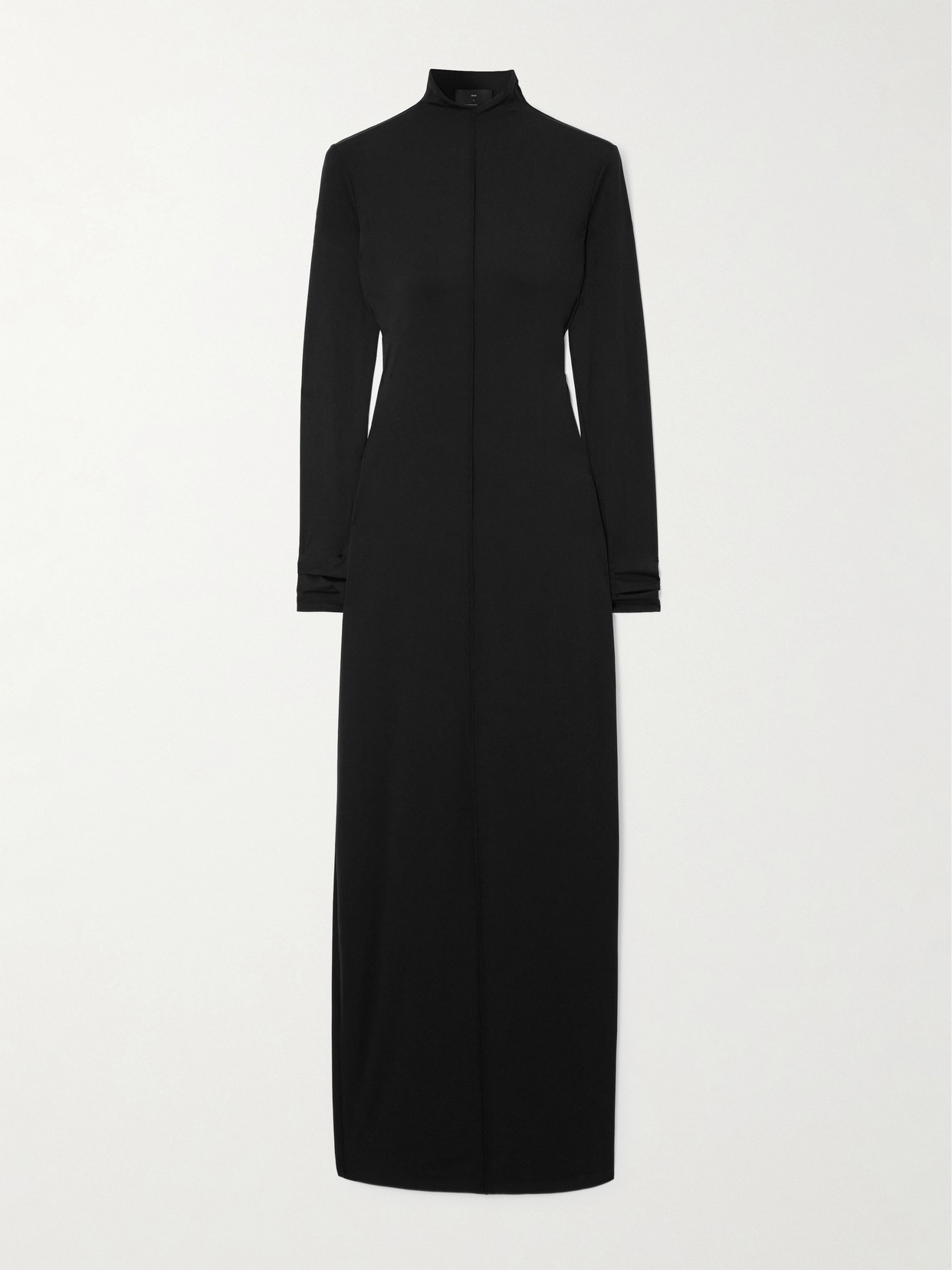 Wardrobe.nyc + Rhw Paneled Stretch-jersey Turtleneck Maxi Dress In Black