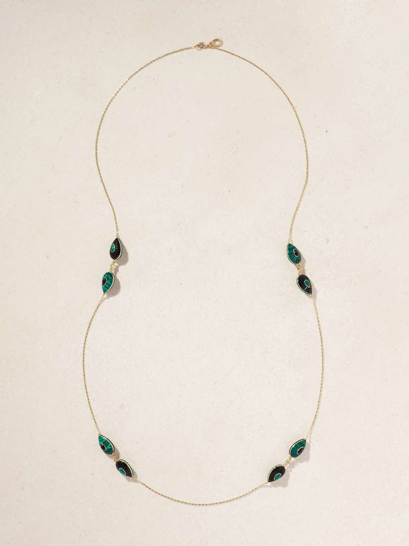 L’Atelier Nawbar Bond Street 18-karat Gold Multi-stone Necklace