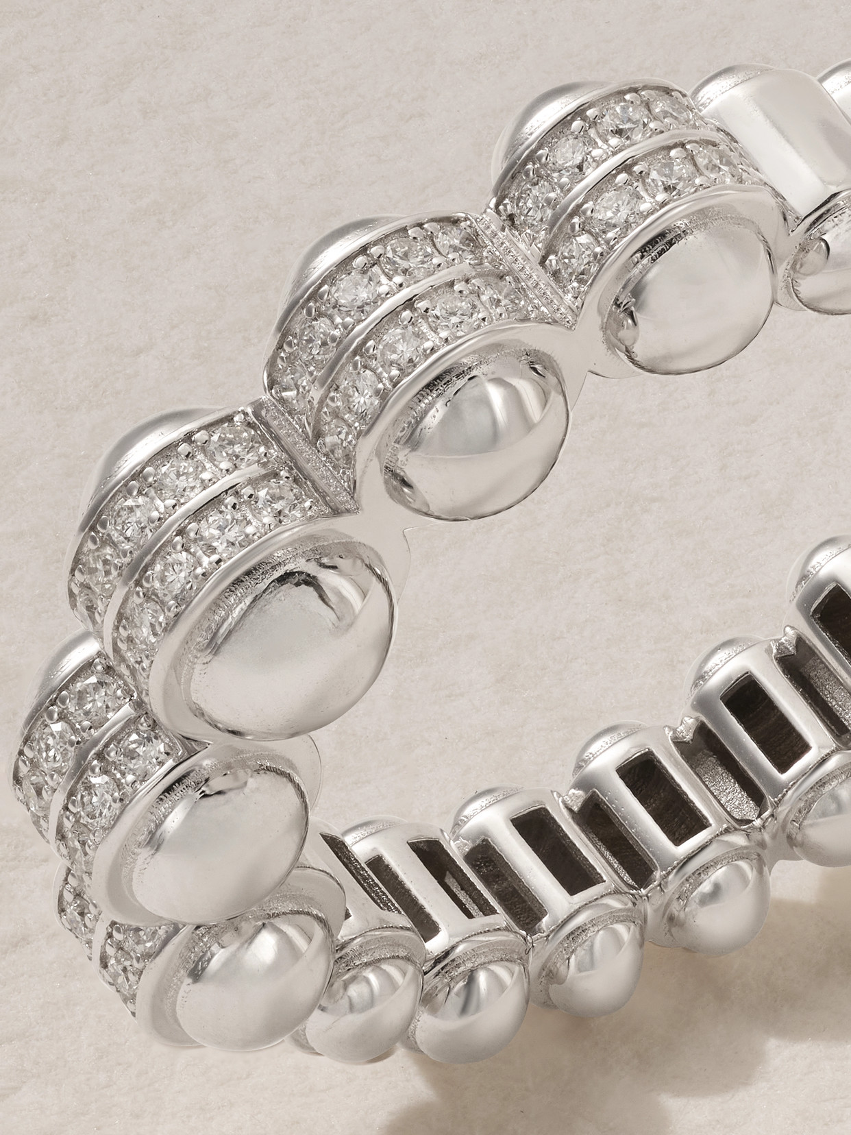 L'atelier Nawbar The Atom 18-karat White Gold Ring In Silver