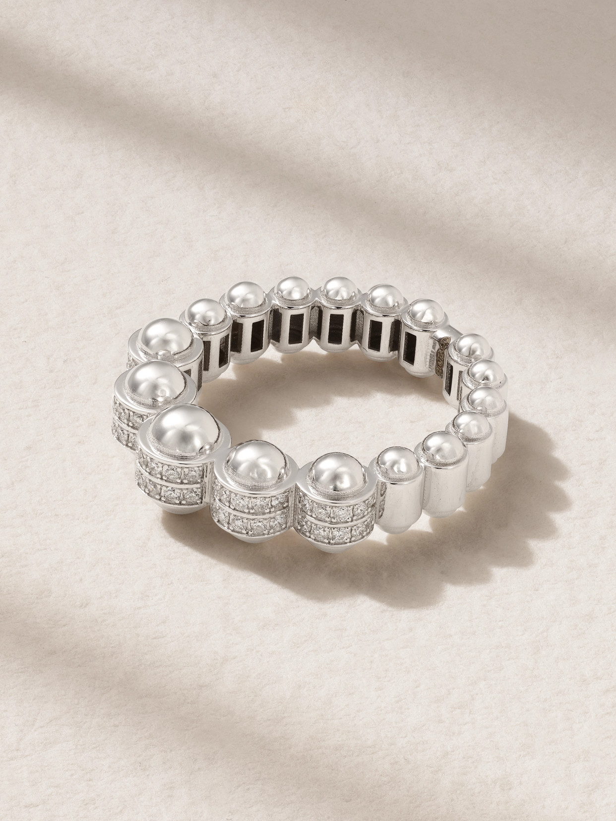 L'atelier Nawbar The Atom 18-karat White Gold Ring In Silver