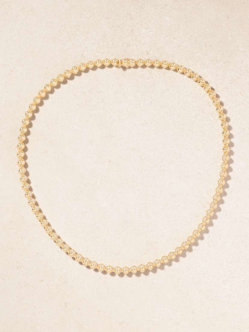 L’Atelier Nawbar The Atom 18-karat Gold Diamond Necklace