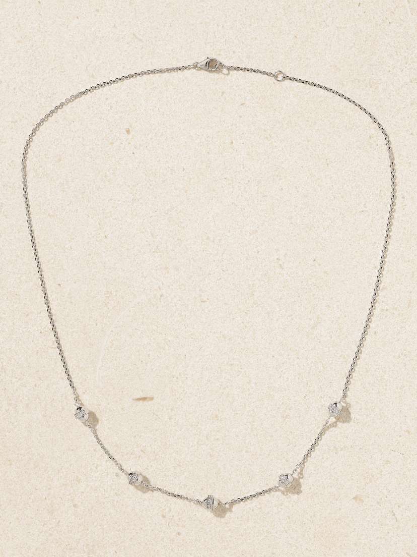 L’Atelier Nawbar The 5 Dots 18-karat White Gold Diamond Necklace