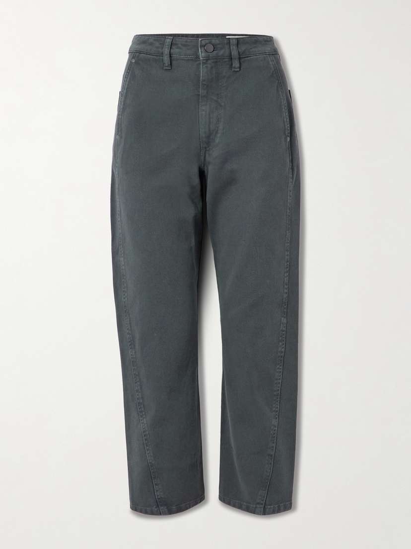 Lemaire Twisted Cropped Paneled High-rise Straight-leg Jeans