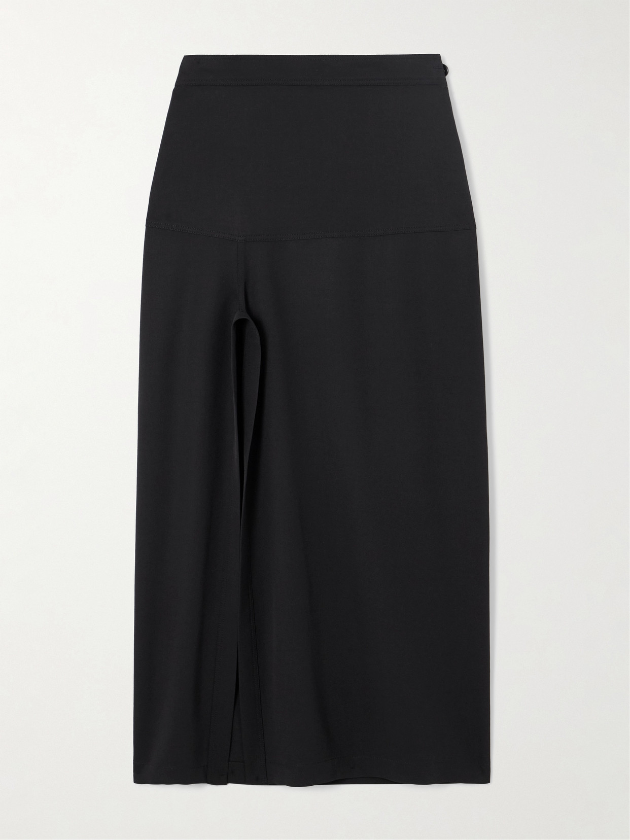 Lemaire Buckled Wool-blend Midi Skirt In Black