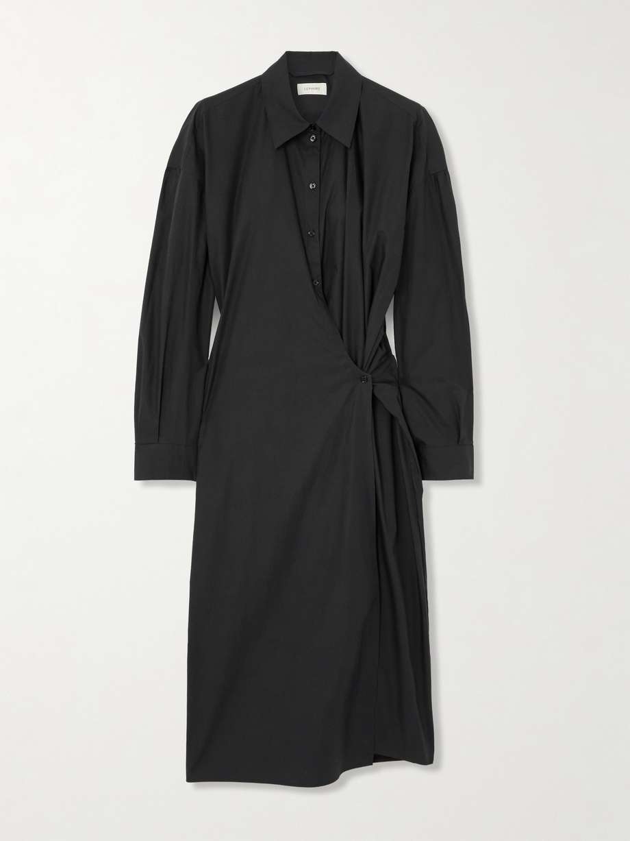 Lemaire Wrap-Effect Cotton Midi Shirt Dress