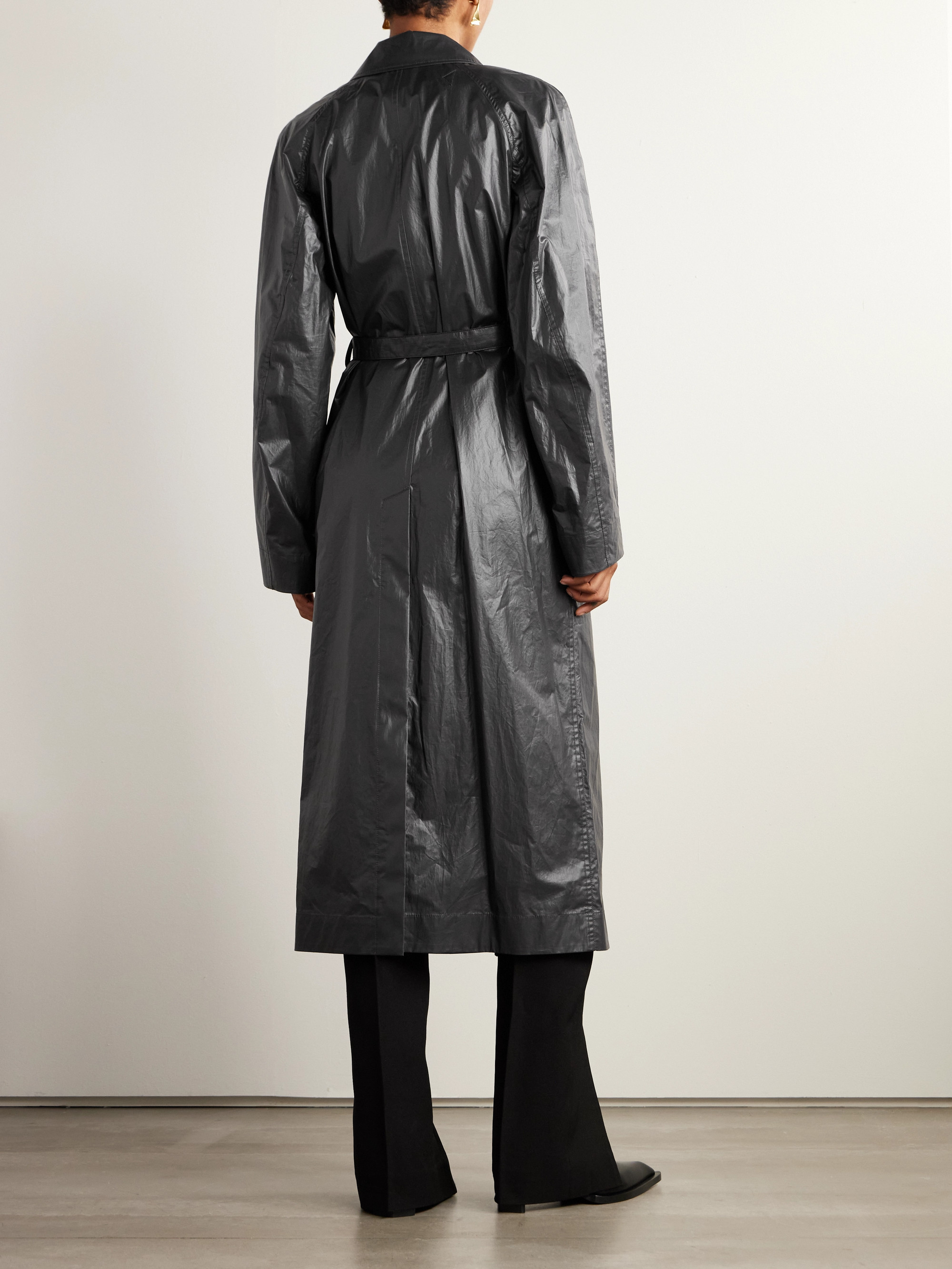 Lemaire Belted coated-organic cotton trench coat thumbnail