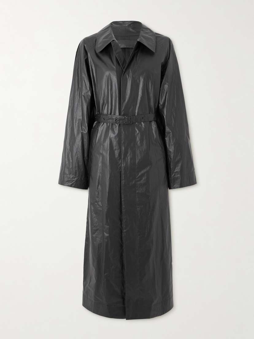 Lemaire Belted Coated-organic Cotton Trench Coat