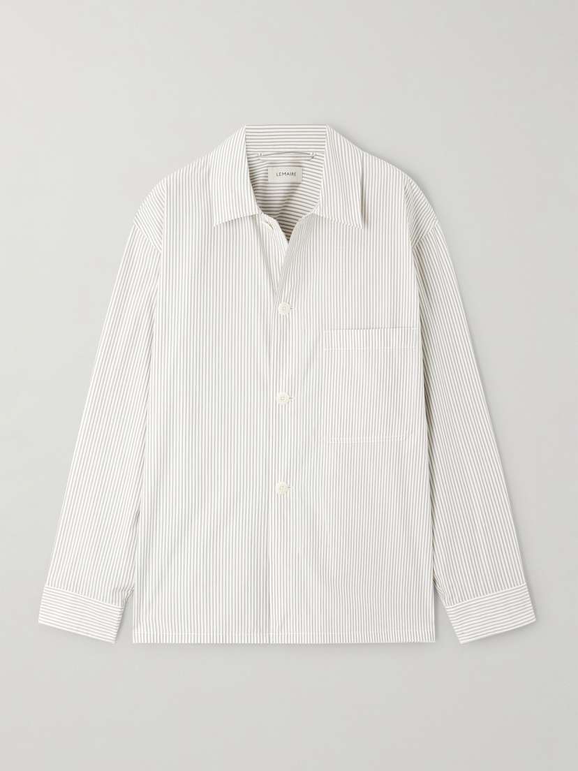 Lemaire Striped Cotton-poplin Shirt