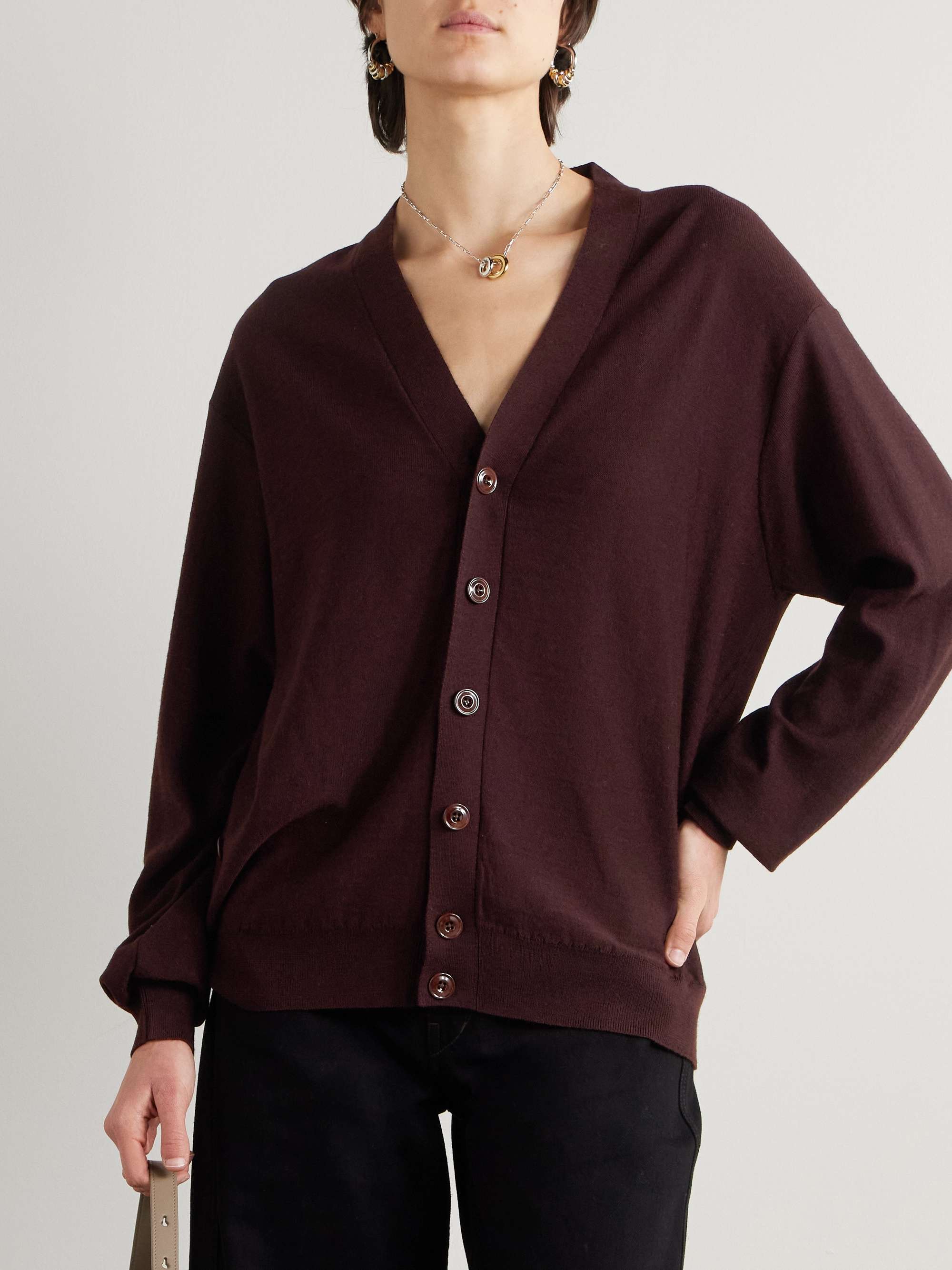 LEMAIRE Twisted convertible wool-blend cardigan | NET-A-PORTER LEMAIRE Twisted convertible wool-blend cardigan | NET-A-PORTER