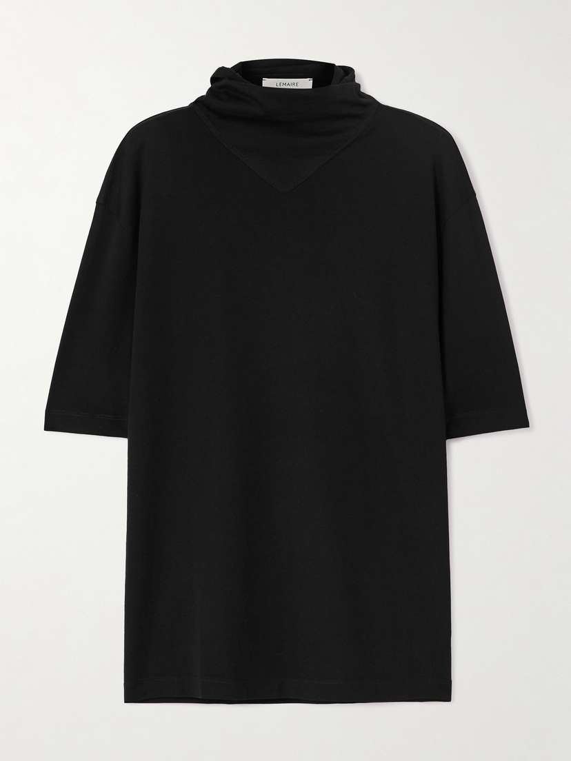 Lemaire Tie-detailed Cotton-jersey T-shirt
