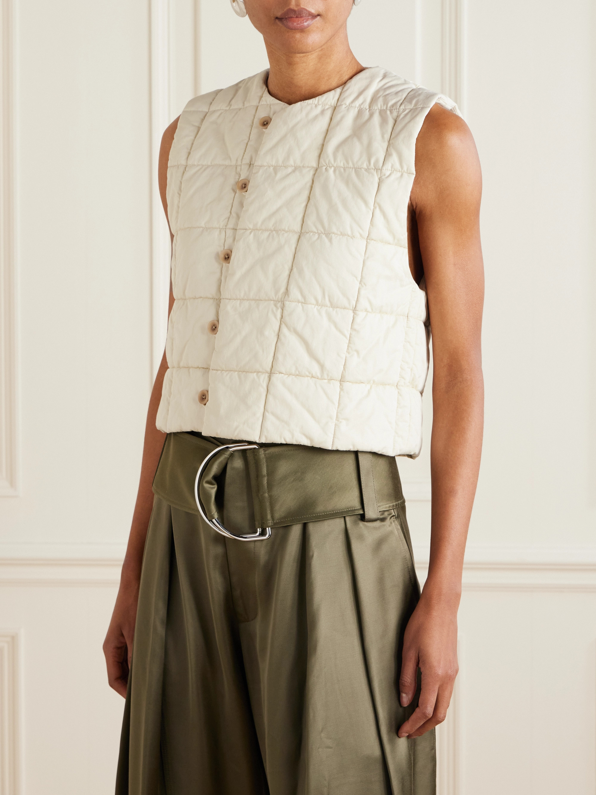 Lemaire Quilted padded cotton vest