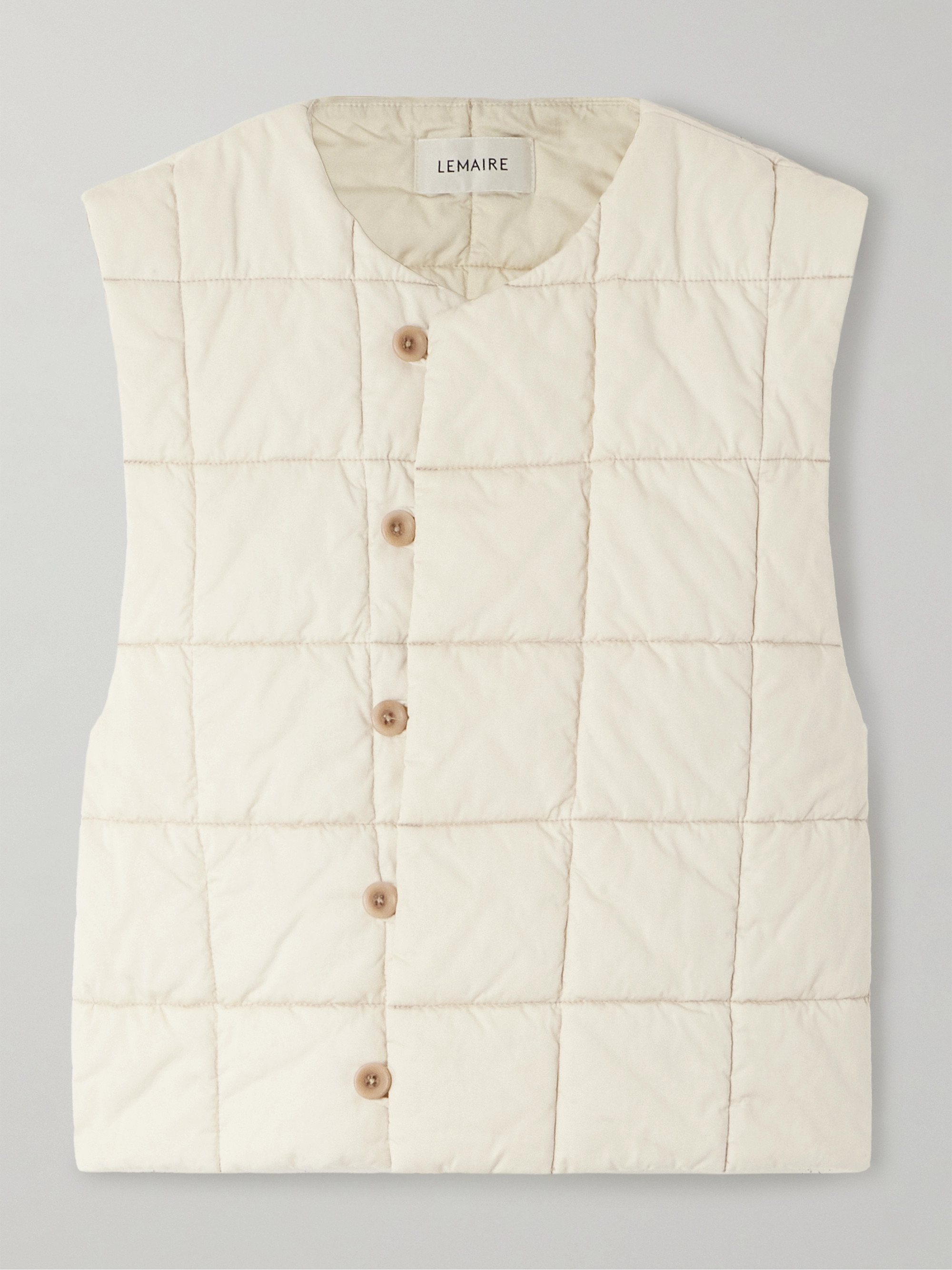 Lemaire Quilted padded cotton vest