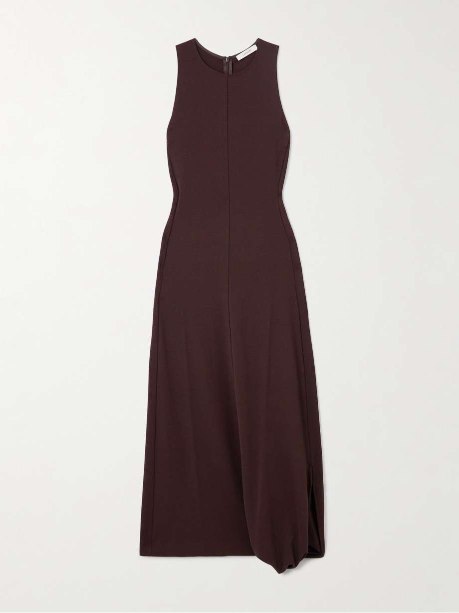 crepe midi dress
