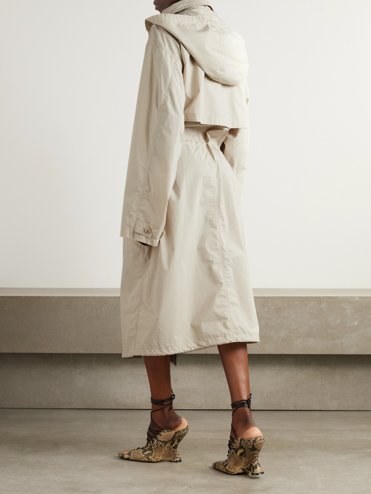 Lemaire Double-breasted Organic Cotton-poplin Trench Coat
