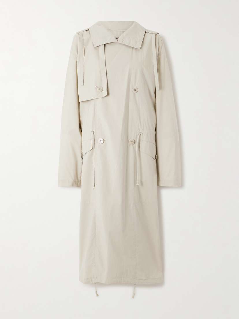 Lemaire Double-breasted Organic Cotton-poplin Trench Coat