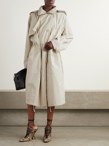 Lemaire Double-breasted organic cotton-poplin trench coat