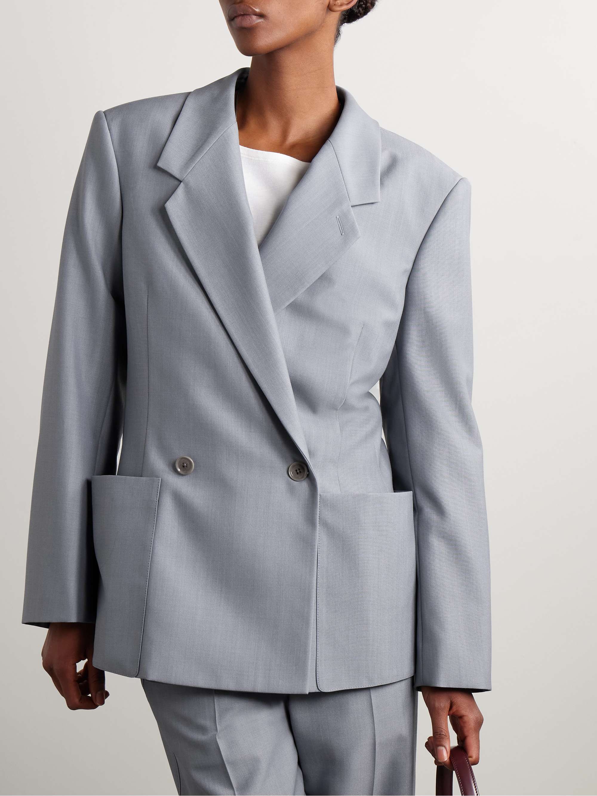 LEMAIRE Double-breasted woven blazer | NET-A-PORTER