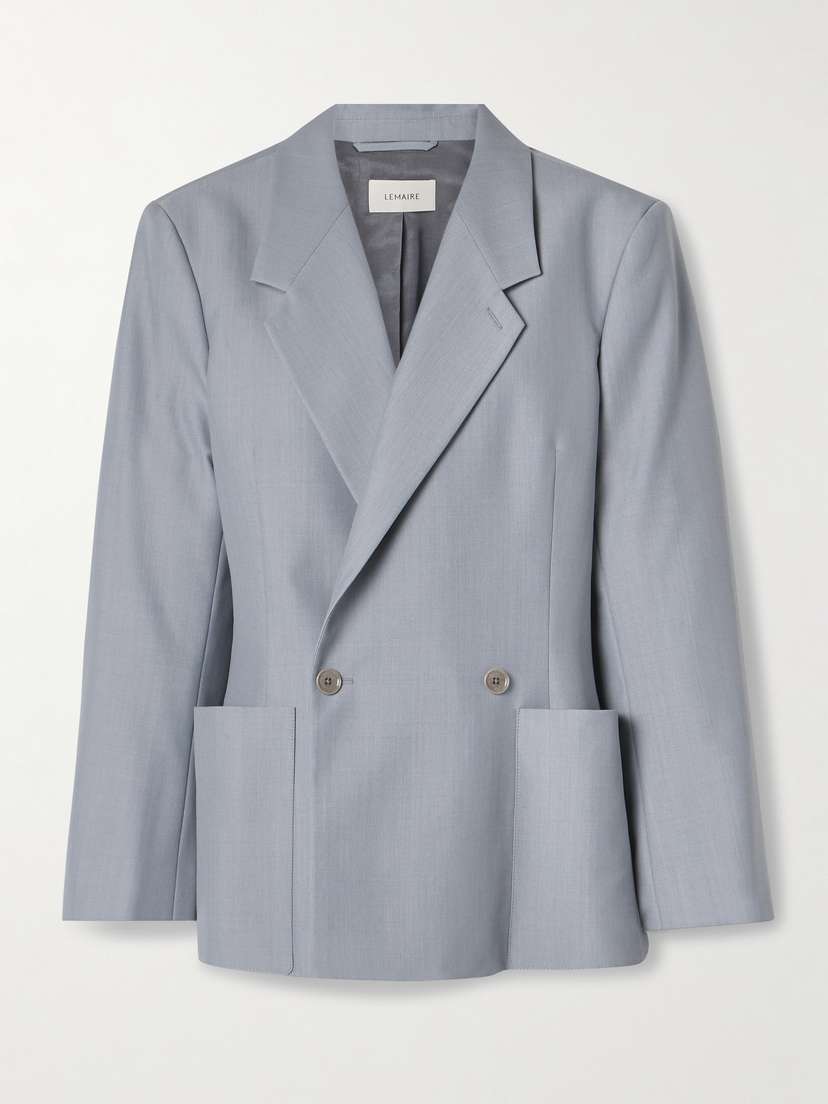Lemaire Double-breasted Woven Blazer