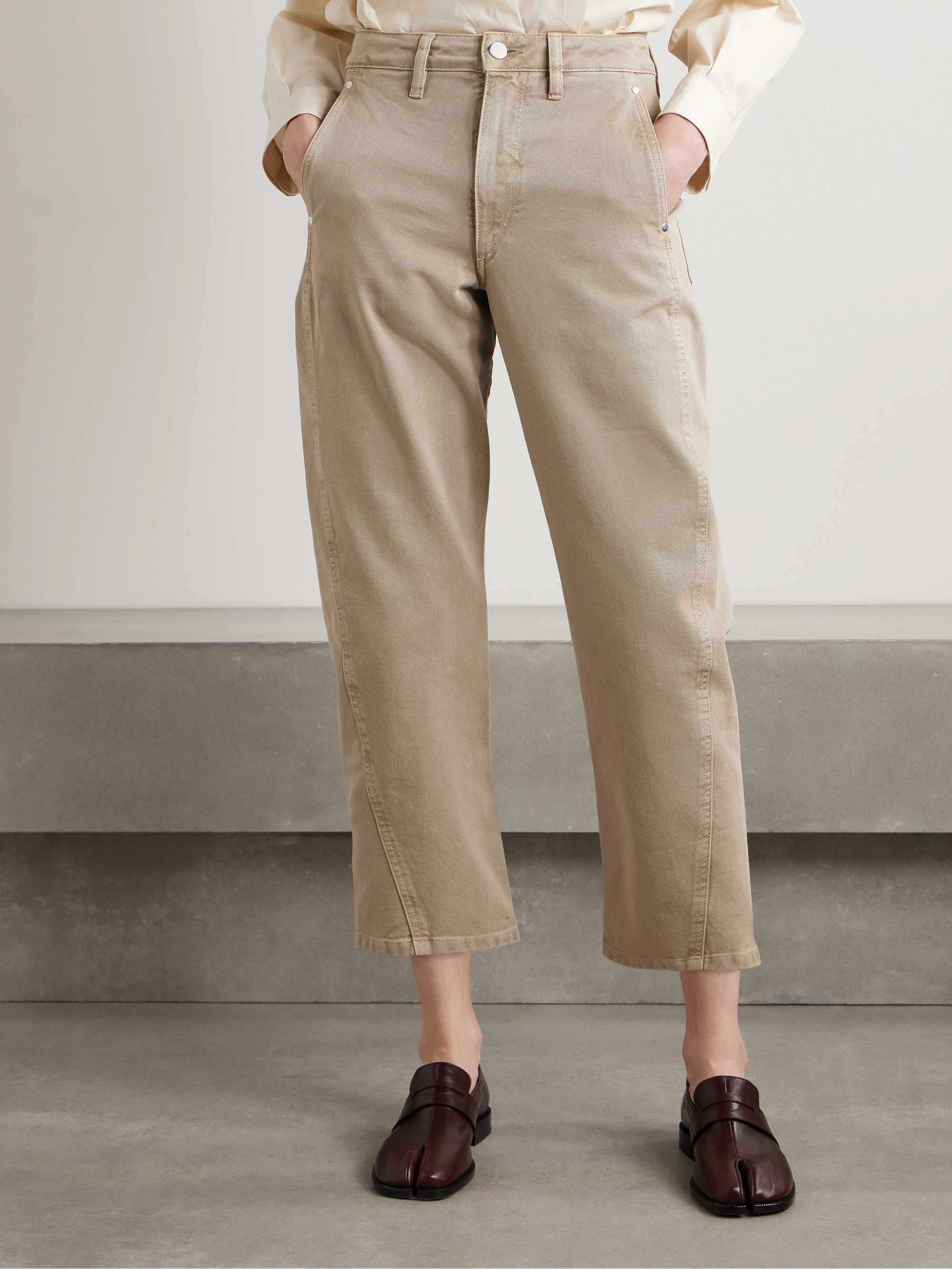 Lemaire Twisted cropped high-rise straight-leg jeans
