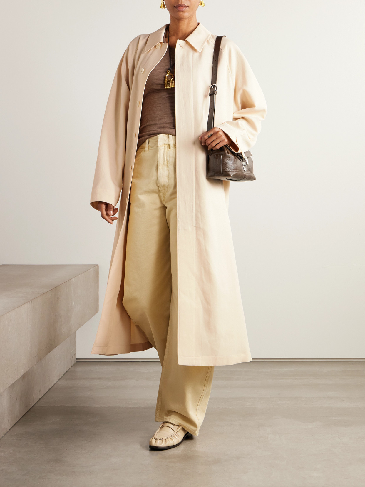 Lemaire Belted Wool-blend Trench Coat