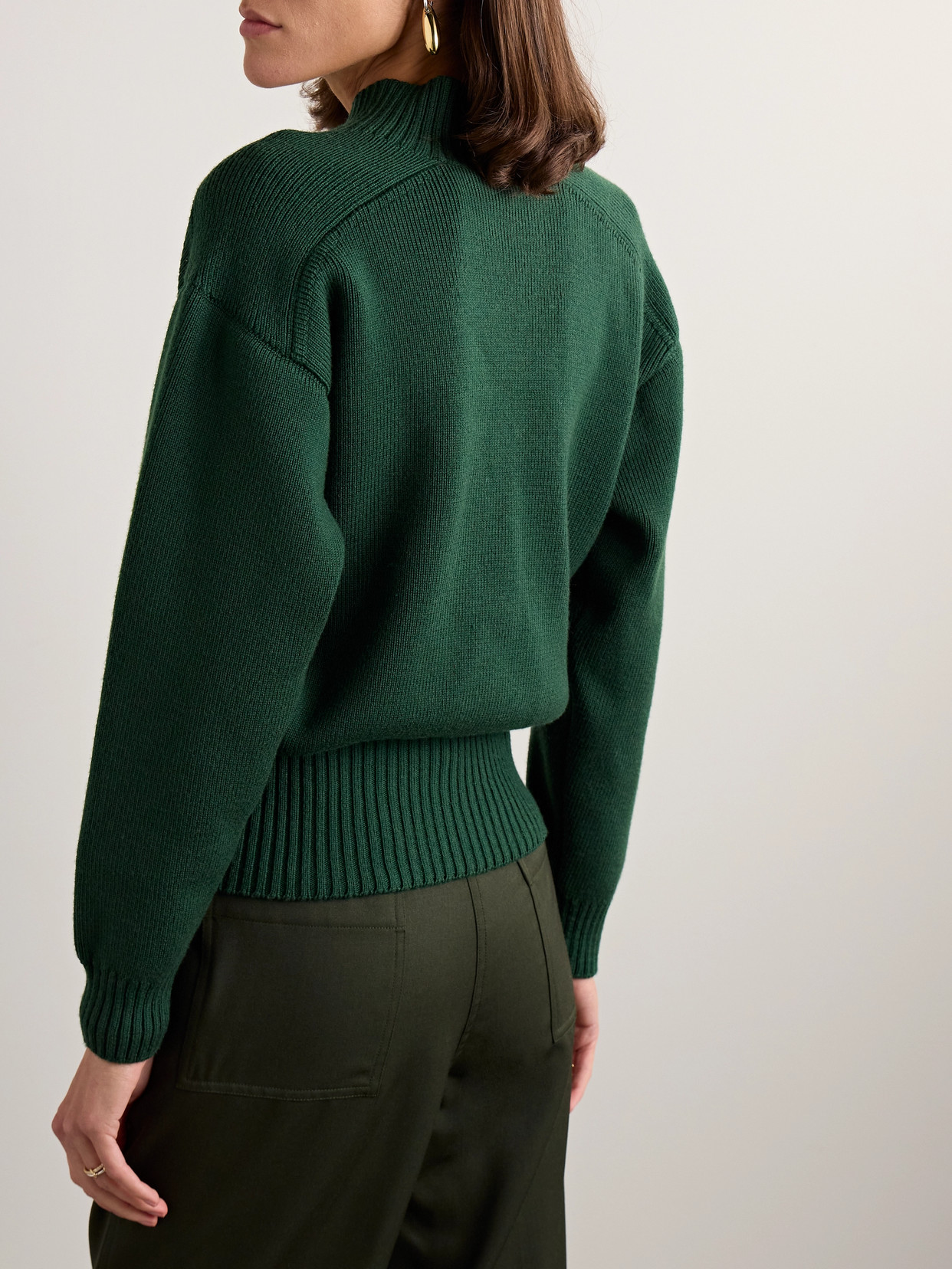 Veronica De Piante Thelma Merino Wool Sweater In Green