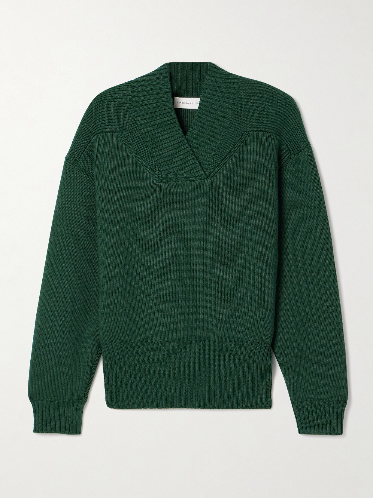 Veronica De Piante Thelma Merino Wool Sweater In Green