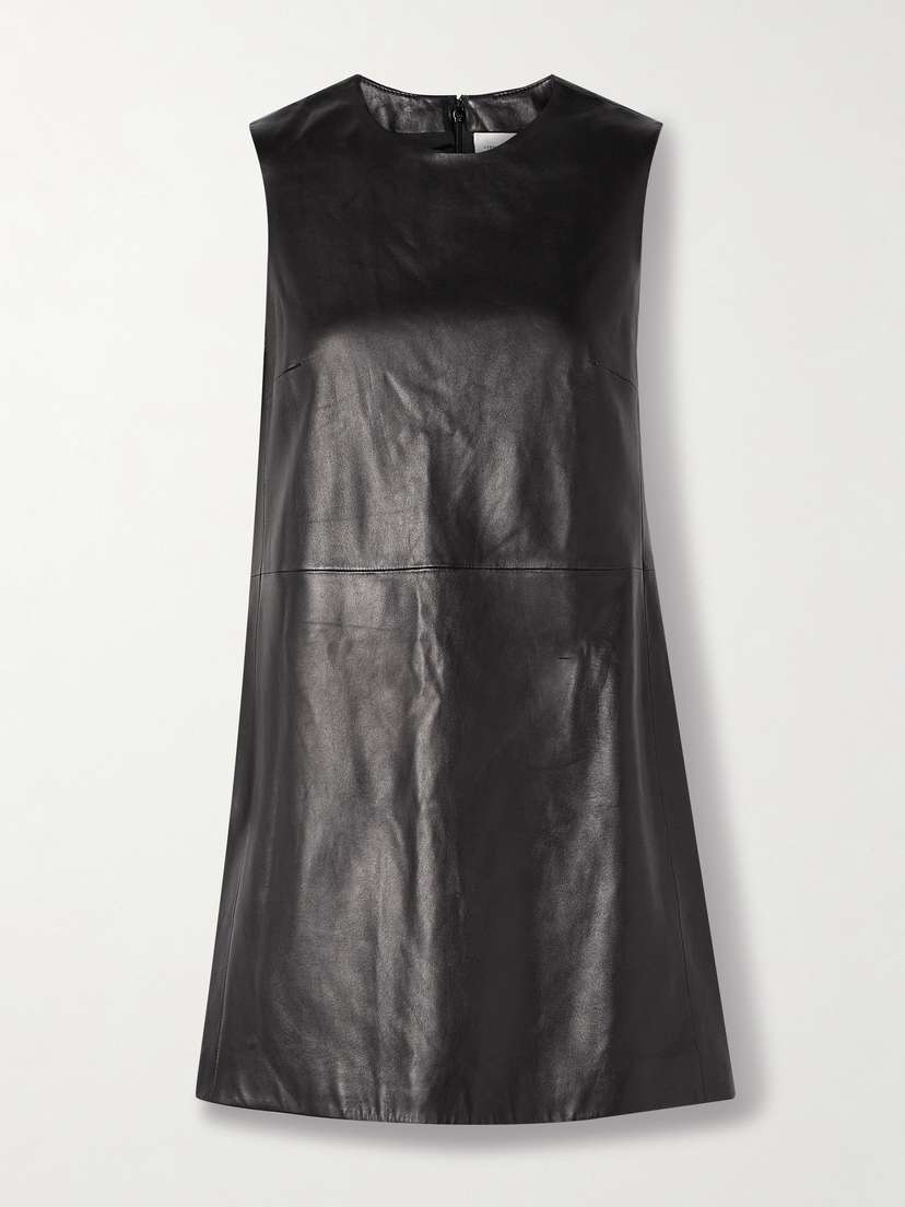 Veronica de Piante Yara Paneled Leather Mini Dress