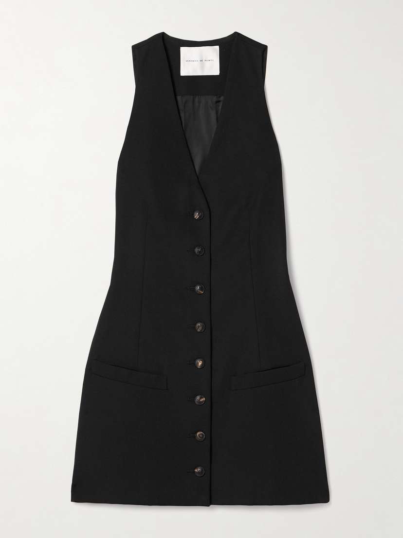 Veronica de Piante Juliette Grain De Poudre Wool Mini Dress