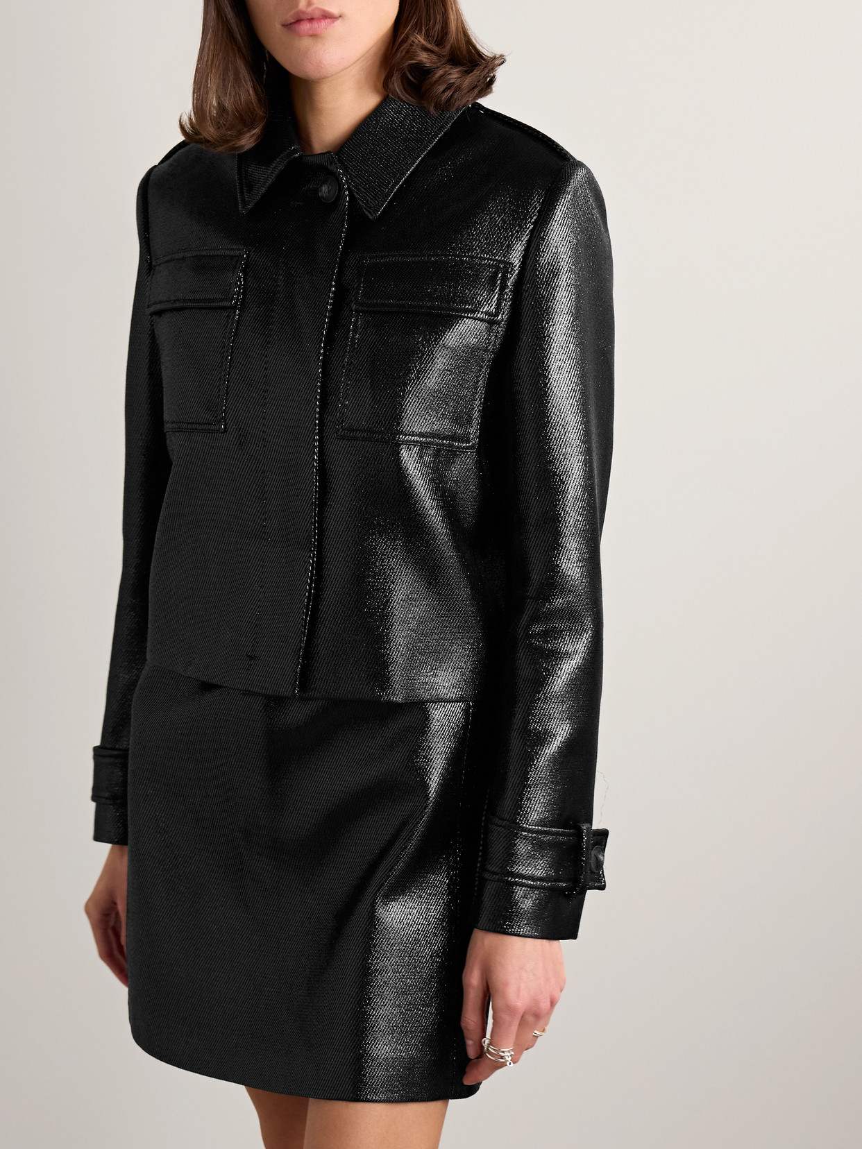 VERONICA DE PIANTE FRANKIE WOOL-BLEND TWILL JACKET