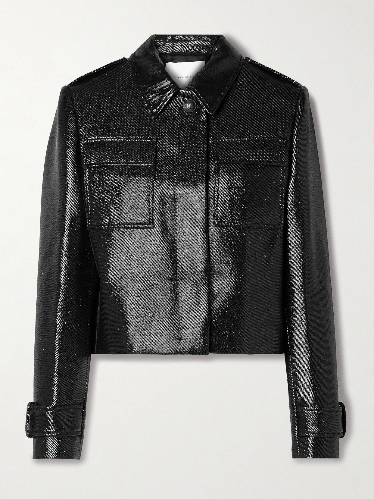 Veronica De Piante Frankie Wool-blend Twill Jacket In Black