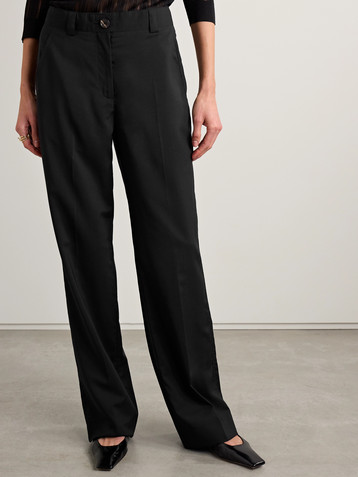 Veronica De Piante Avery grain de poudre wool wide-leg pants