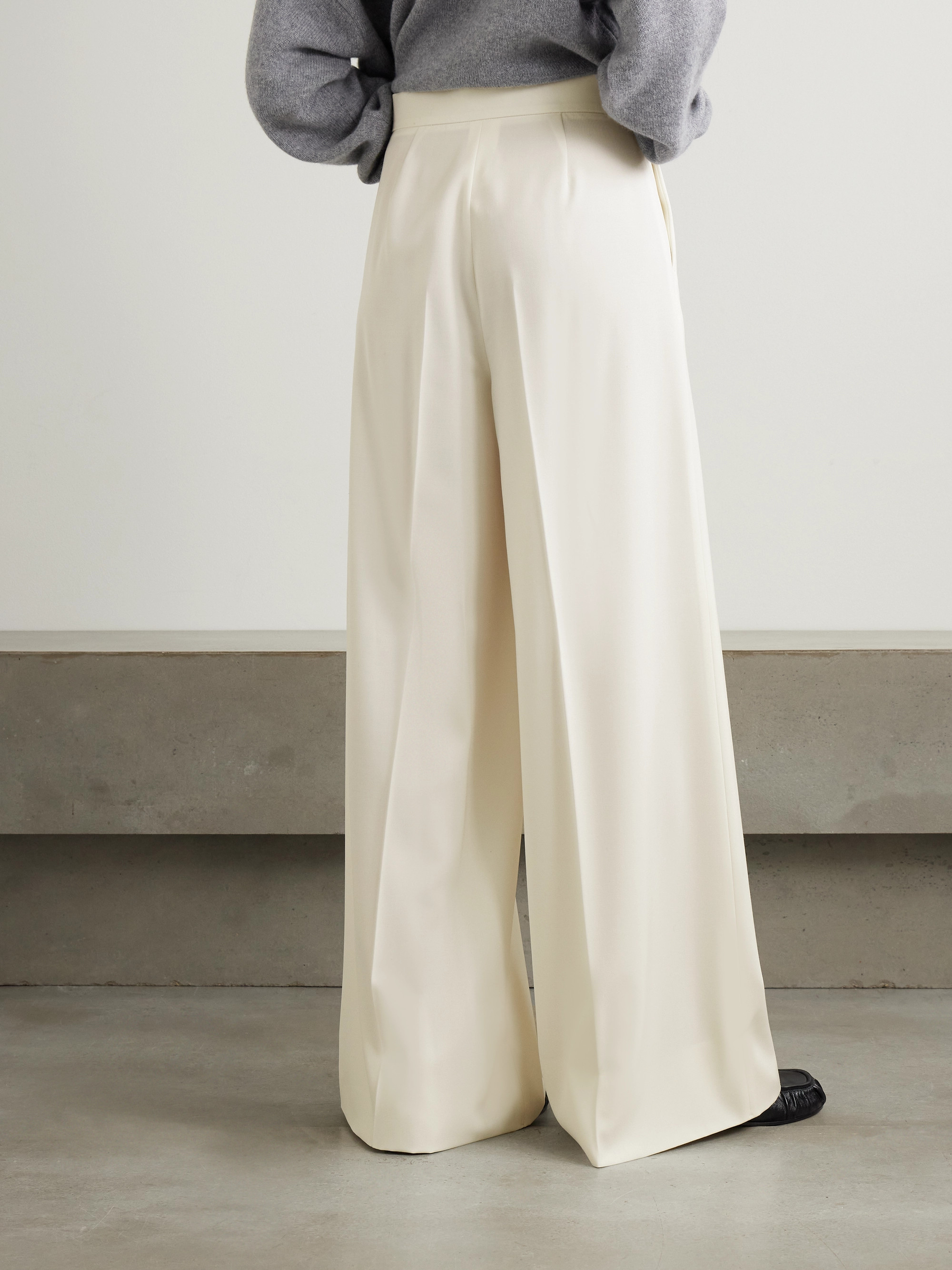 Max Mara Ninfa wool-twill wide-leg pants thumbnail