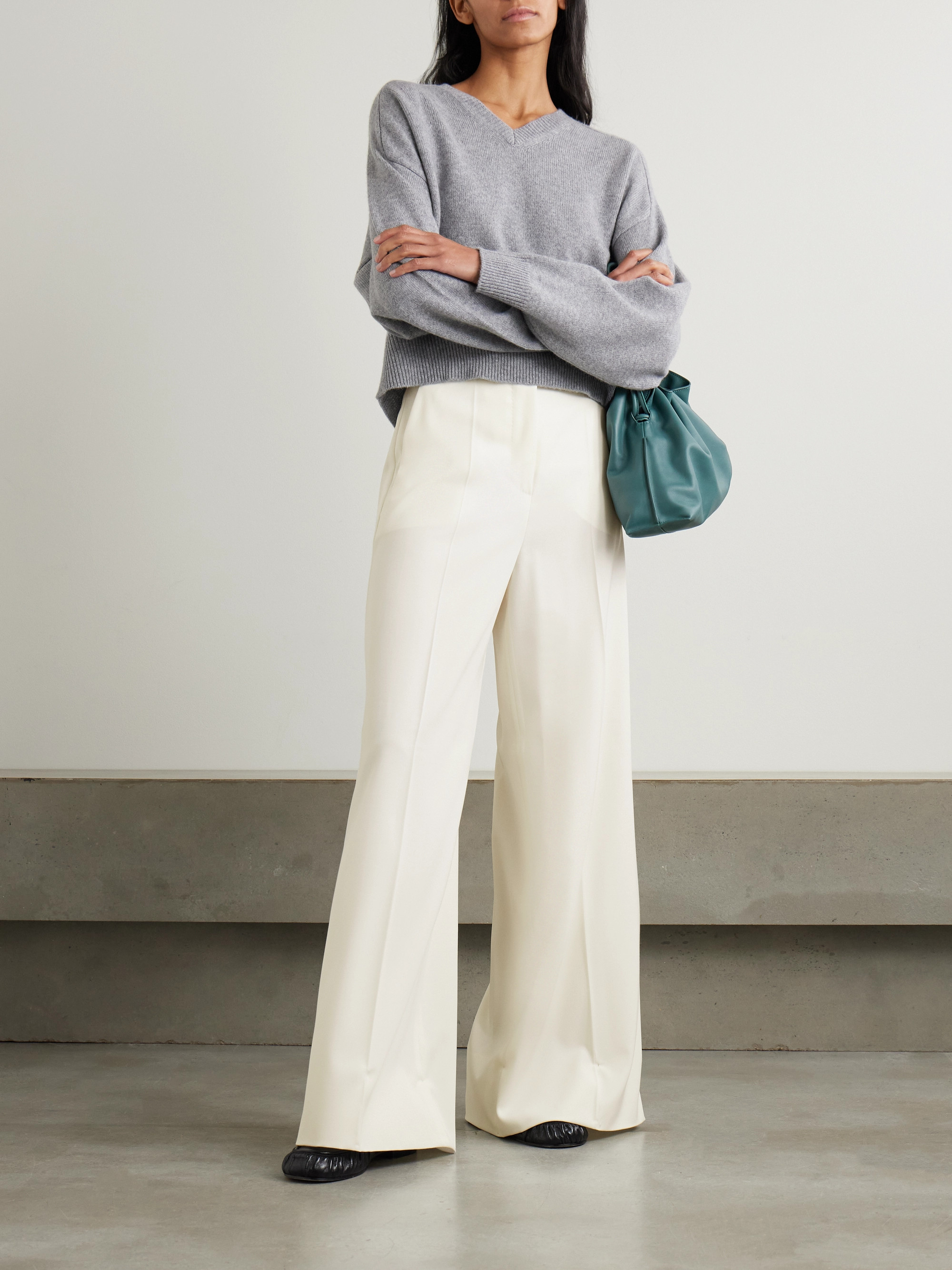 Max Mara Ninfa wool-twill wide-leg pants thumbnail