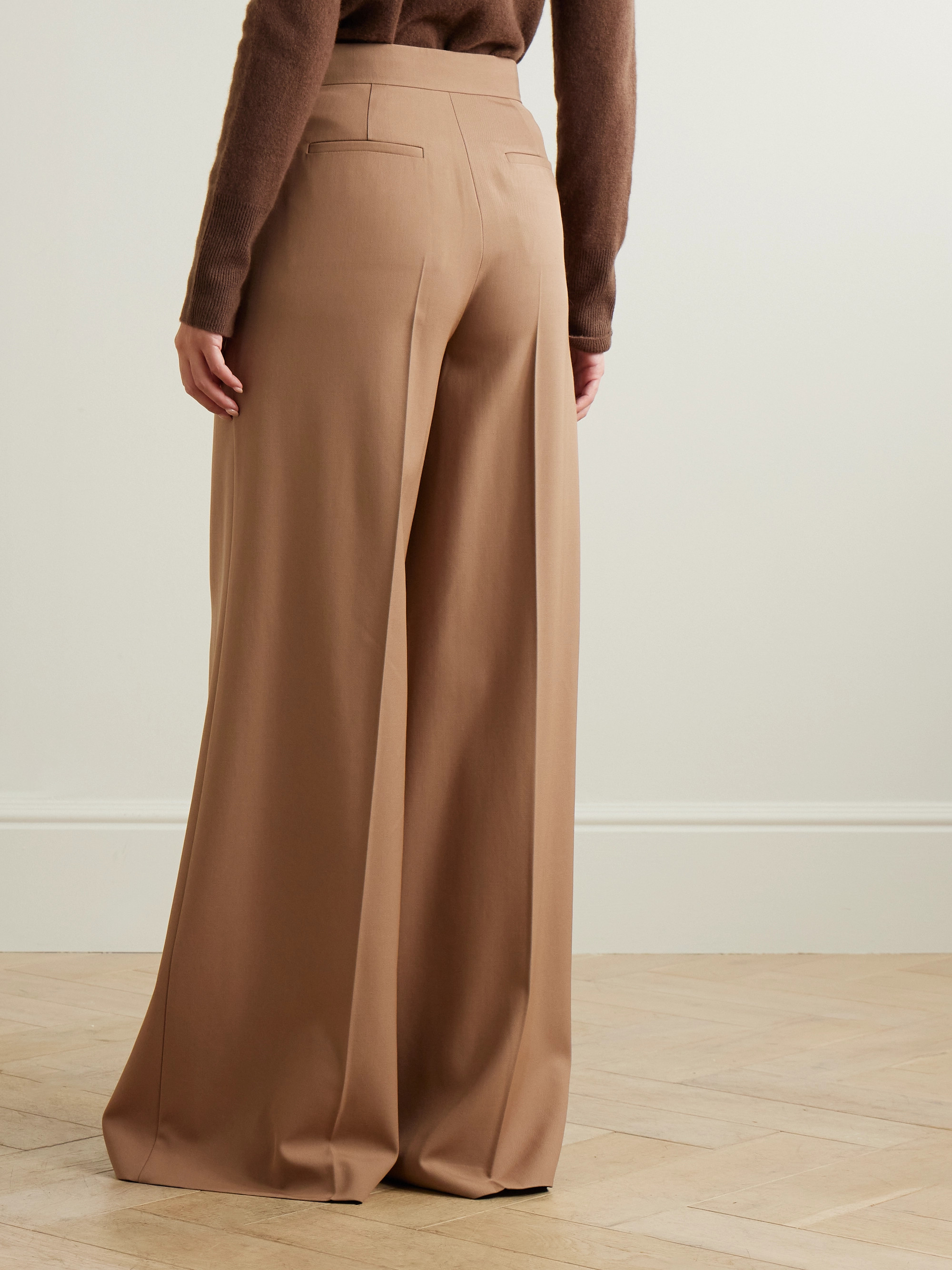 Max Mara Ninfa wool-twill wide-leg pants thumbnail