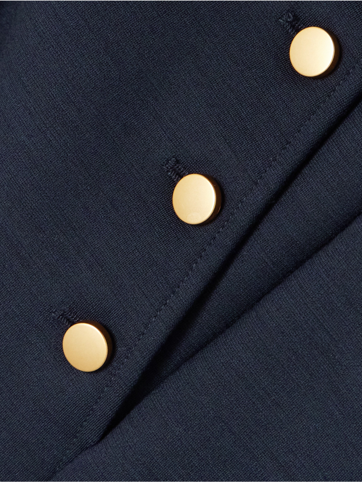 Max Mara Valdez Button-embellished Wool-blend Shorts In Blue