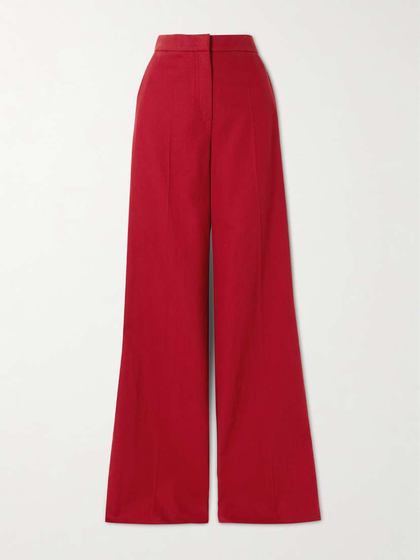 Max Mara Ruggero Cotton-twill Wide-leg Pants