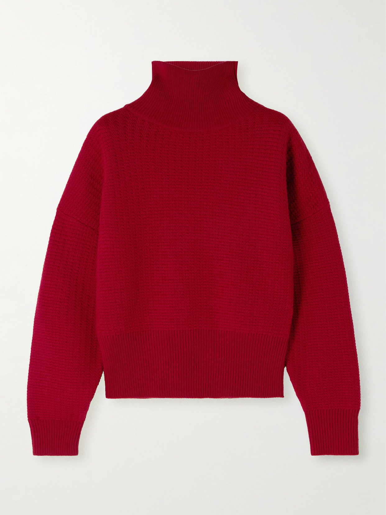 Max Mara Bessica Wool And Cashmere-blend Turtleneck Sweater In Red
