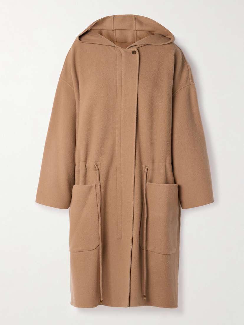 Max Mara Miele Hooded Wool-blend Felt Coat