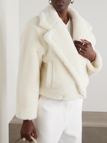 Max Mara Oggeri Teddy camel hair and silk-blend jacket