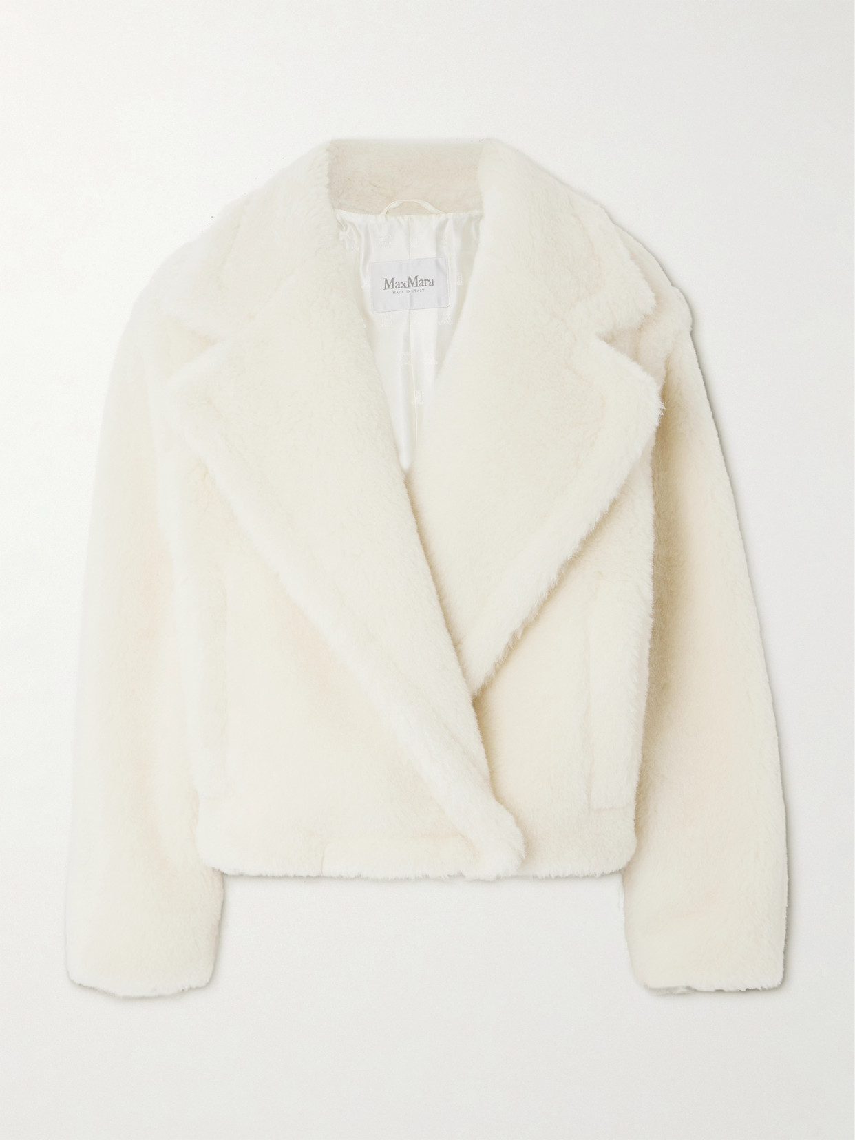 MAX MARA OGGERI TEDDY CAMEL HAIR AND SILK-BLEND JACKET 
