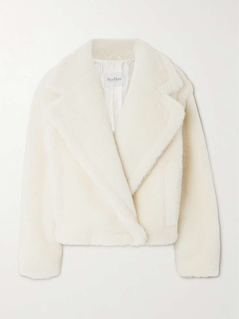 Max Mara Oggeri Teddy Camel Hair And Silk-blend Jacket