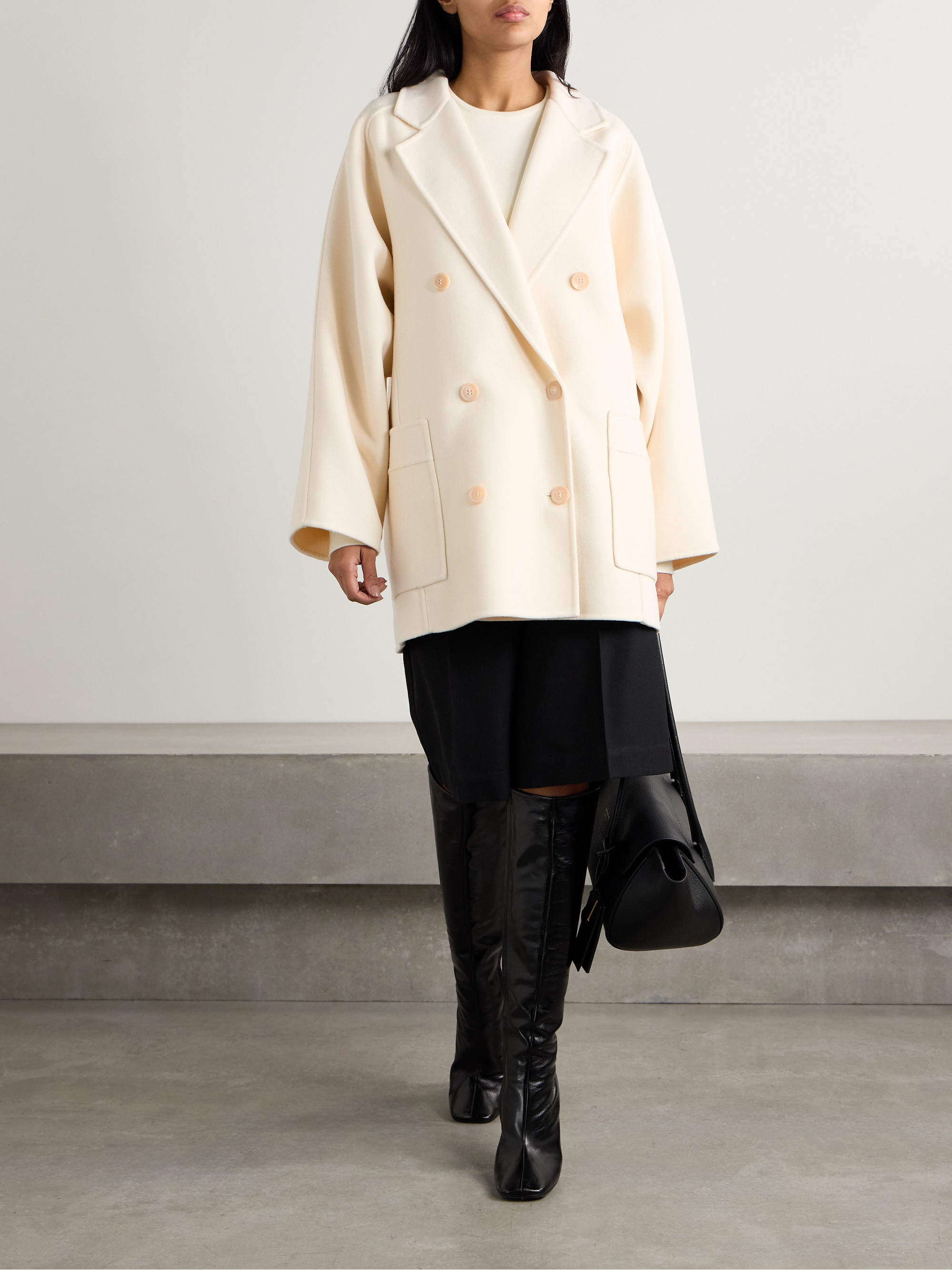 Max Mara Orma double-breasted wool and cashmere-blend felt coat