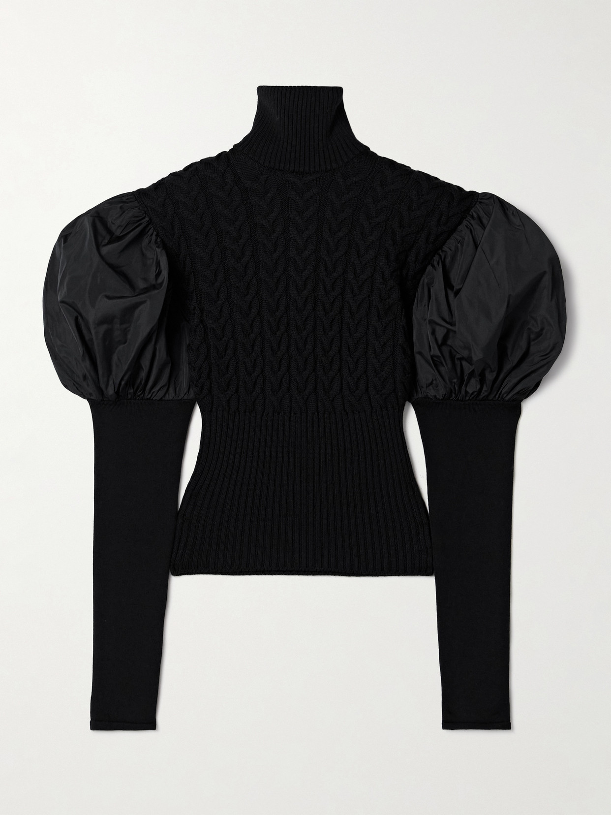 Max Mara High-necked Long-sleeved Sweater In Black