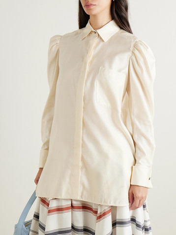 Max Mara Faraday gathered cotton shirt